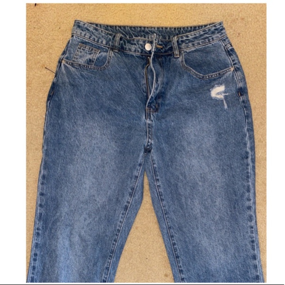 NWOT Shein Curvy High Waist Ripped Mom Jeans - Picture 7 of 13